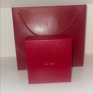 Cartier Luxurious Red Box and Bag Set